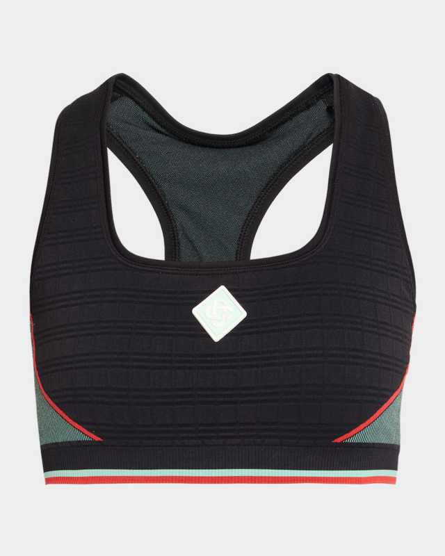 Check Jacquard Seamless Sports Br